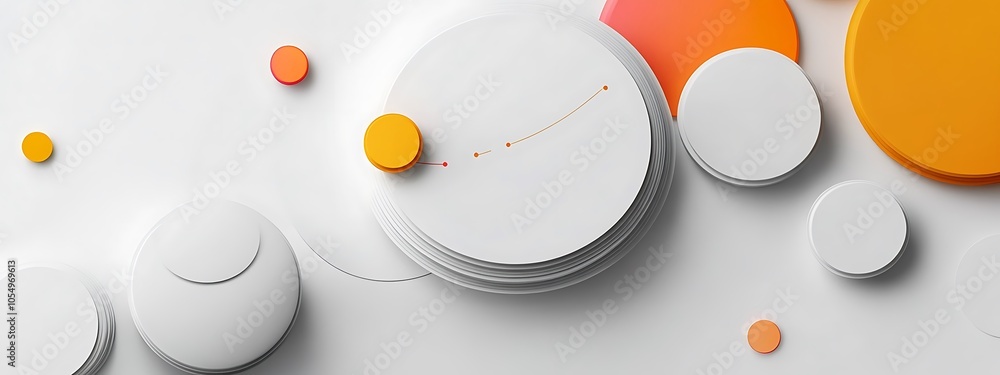 3D simple flat vector illustration design on a white and grey background design with colorful circles and a circular chart design, a minimalistic and simple design 3D simple flat vector illustration design on a white and grey background design with colorful circles and a circular chart design, a minimalistic and simple design