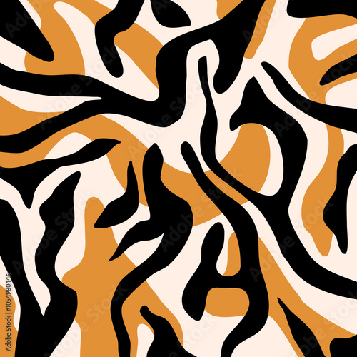 Abstract  hand drawn decorative pattern. Vector Illustration.