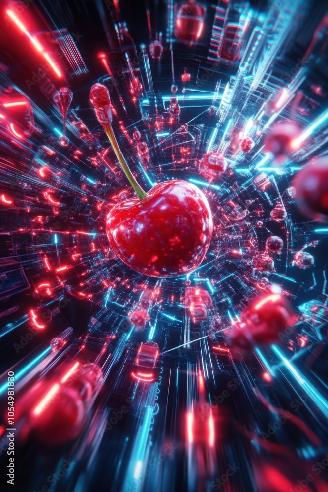 Digital Art with Sci-Fi Cherry Twist Digital Art with Sci-Fi Cherry Twist