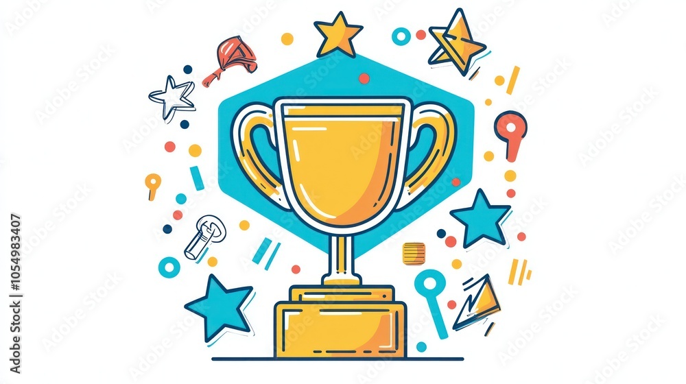 Line icon design for achievements, sharp and modern, focusing on success. Line icon design for achievements, sharp and modern, focusing on success.