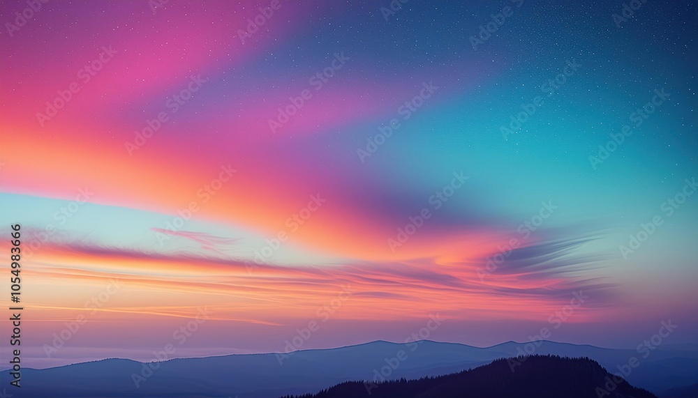 Blurred Blue Sky Night Gradient Background with Noise Grain Effect Blurred Blue Sky Night Gradient Background with Noise Grain Effect
