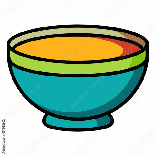 ceramic bowl on white background