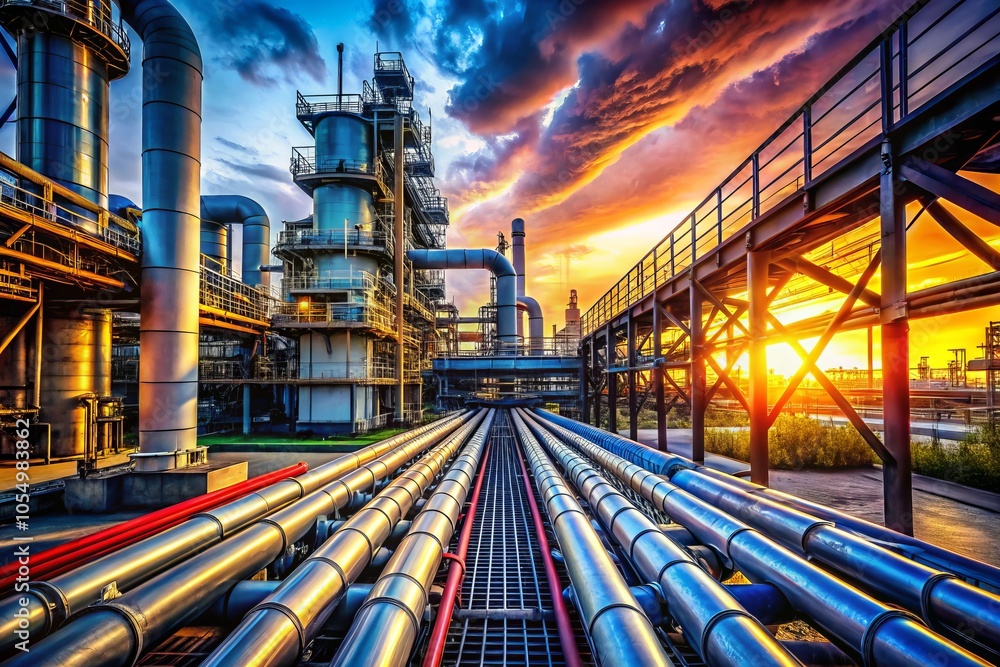 Advanced gas pipeline network efficiently distributes fossil energy in chemical plants, utilizing state-of-the-art infrastructure and technology for enhanced industrial operations and sustainability. Advanced gas pipeline network efficiently distributes fossil energy in chemical plants, utilizing state-of-the-art infrastructure and technology for enhanced industrial operations and sustainability.