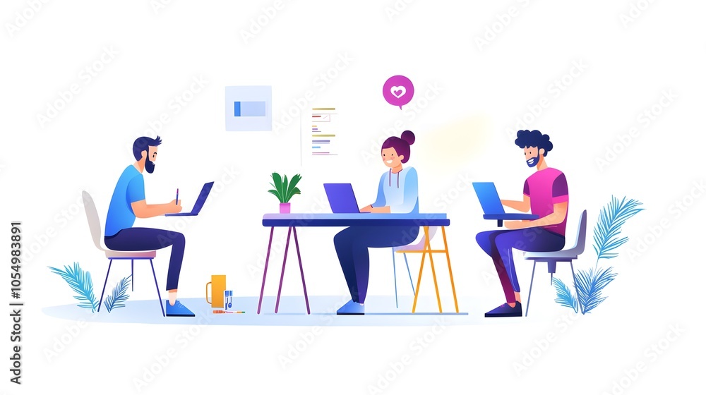 Collaborative workspace illustration for team productivity Collaborative workspace illustration for team productivity