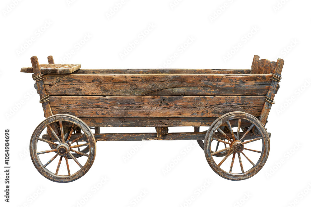 Blank wood cart isolated on transparent background. Blank wood cart isolated on transparent background.