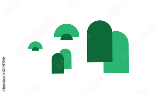 Color shapes elements, vector design, shape, elements, green shape vector, vector, design, graphic