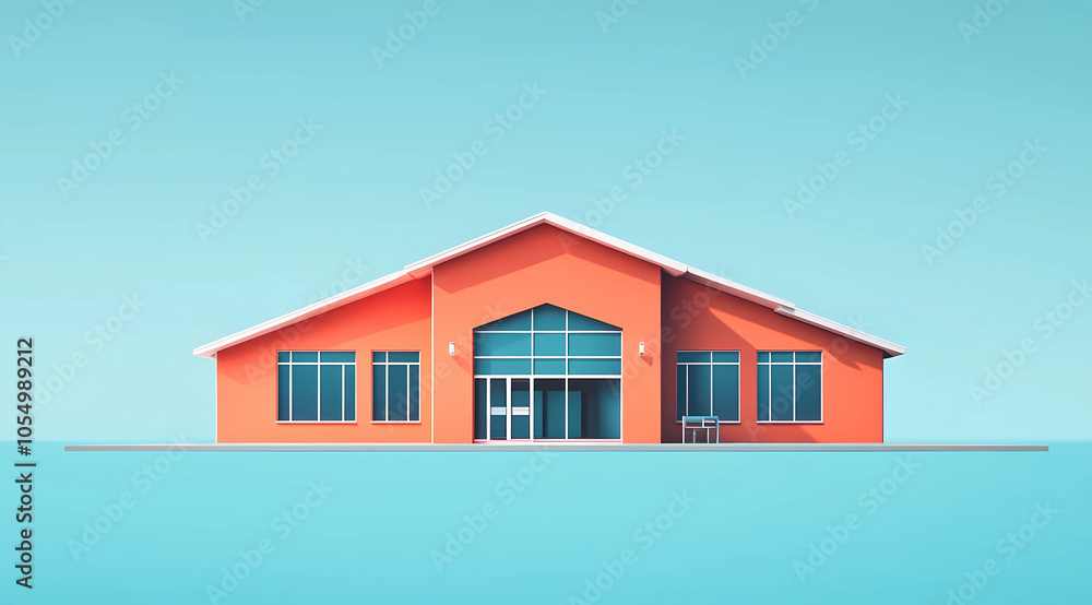 Social Hub: A Singular Medium-Red Community Center Building for Local Engagement Social Hub: A Singular Medium-Red Community Center Building for Local Engagement