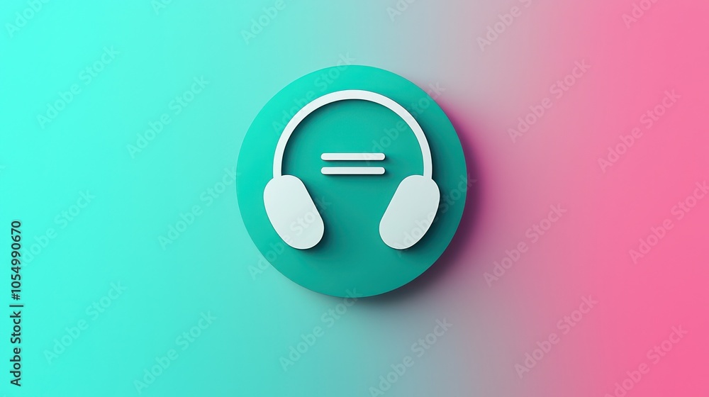 Streamlined design in a support line icon for customer service. Streamlined design in a support line icon for customer service.