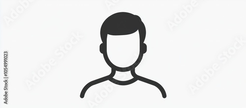 Modern icon for user profiles, contemporary line design for interface enhancement. photo