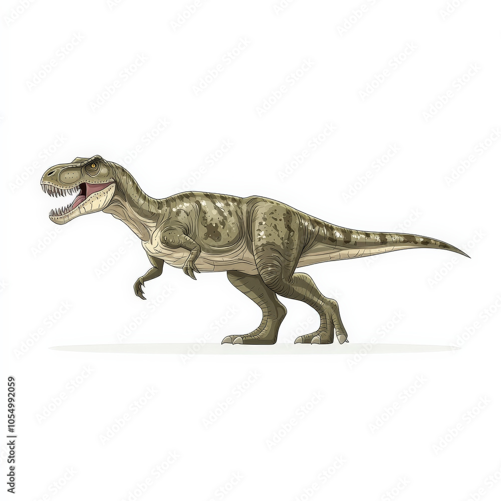 Tyrannosaurus Rex illustration featuring detailed, modern design. This iconic dinosaur stands confidently, showcasing its powerful stance and distinct features Tyrannosaurus Rex illustration featuring detailed, modern design. This iconic dinosaur stands confidently, showcasing its powerful stance and distinct features