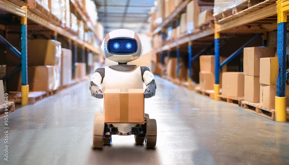 倉庫に入るロボット 倉庫に入るロボット