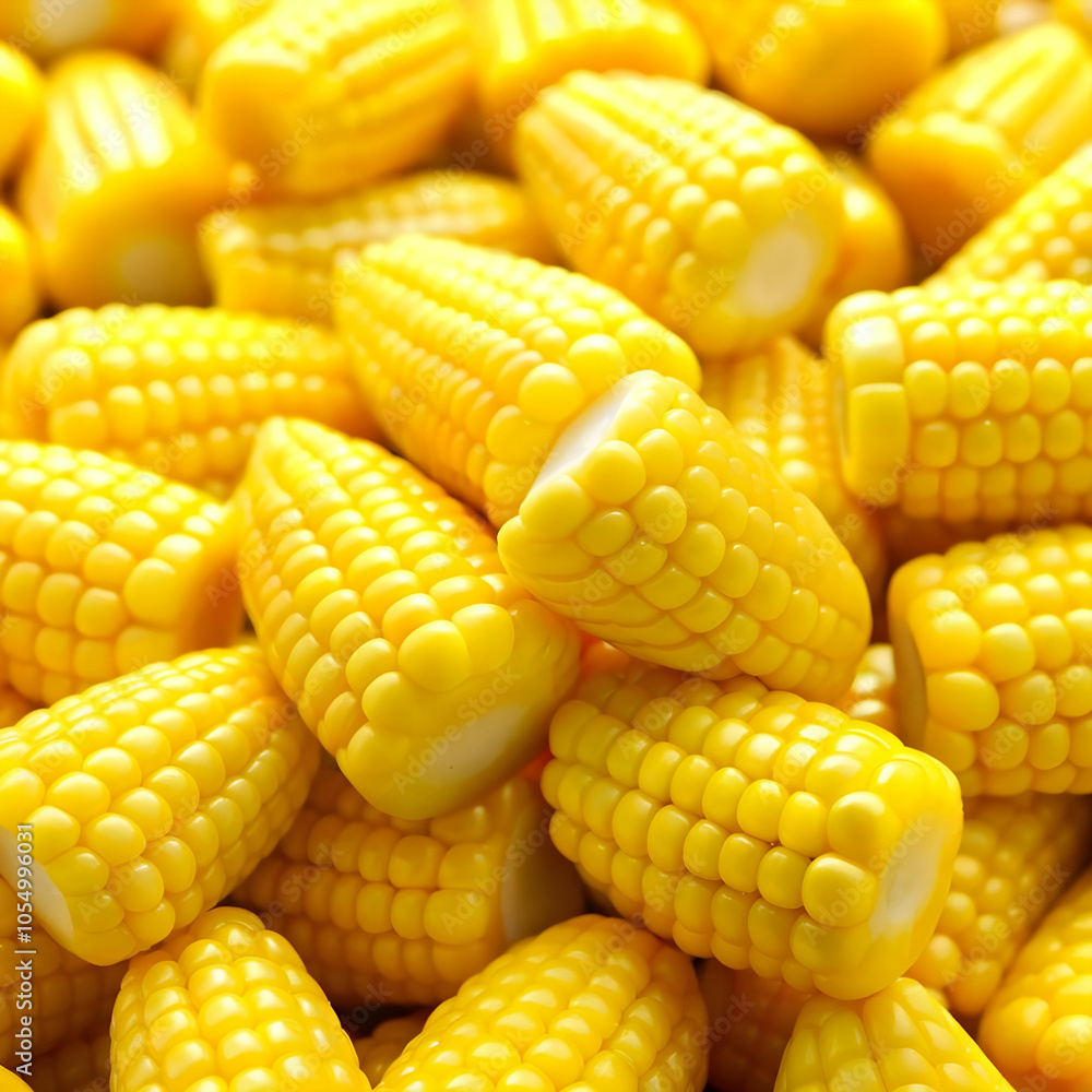 a pile of yellow sweet corn factory style candy a pile of yellow sweet corn factory style candy