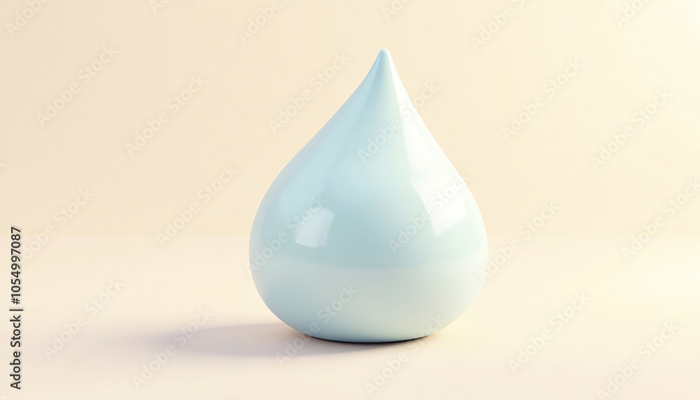 3D Water Drop Pastel Illustration Purity Concept 3D Water Drop Pastel Illustration Purity Concept