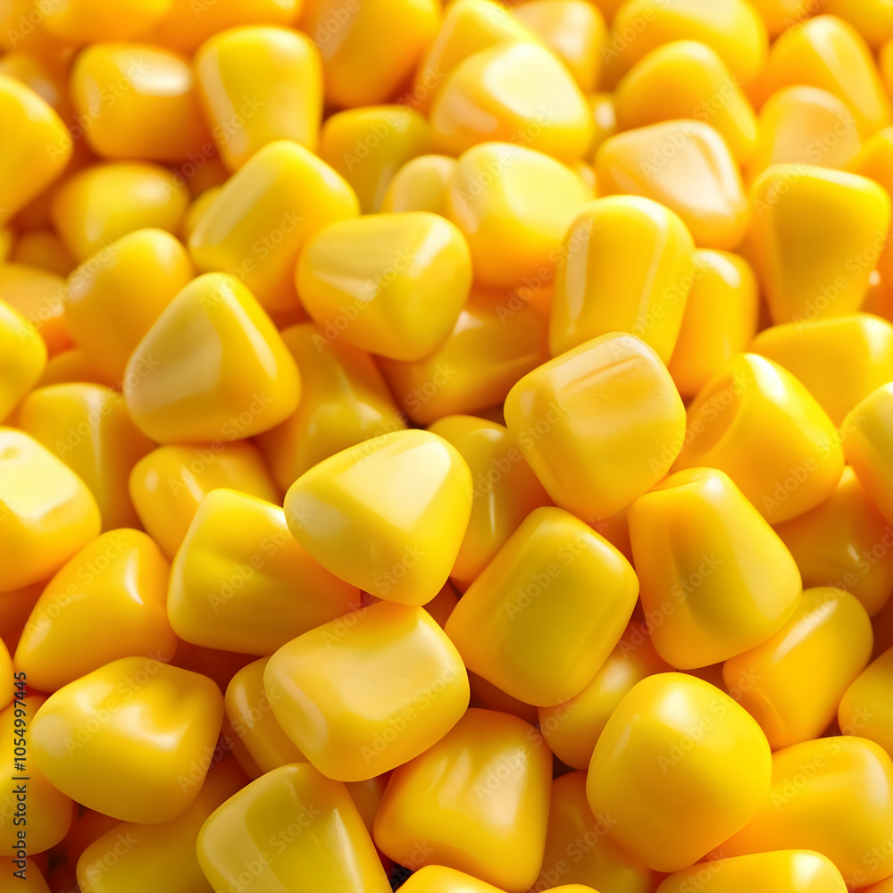 a pile of yellow sweet corn factory style candy a pile of yellow sweet corn factory style candy