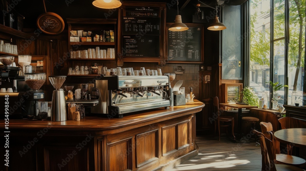 classic coffee machine, and round counter classic coffee machine, and round counter