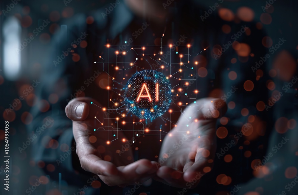 AI Sphere Held in Hands AI Sphere Held in Hands
