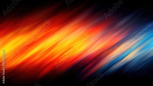 Dynamic blend of warm and cool colors creating an abstract background at dusk