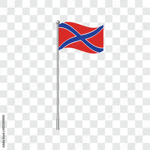 Flag element design of Novorossiya isolated on transparent background. Vector
