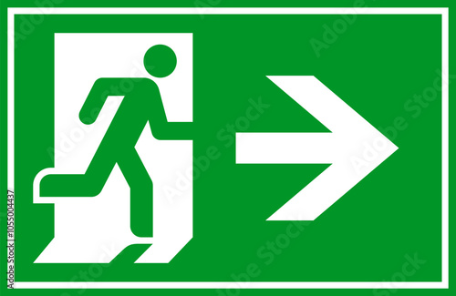 Running man and exit door sign. Exit way icon. Emergency exit. Safety symbol. Escape help evacuation icon
