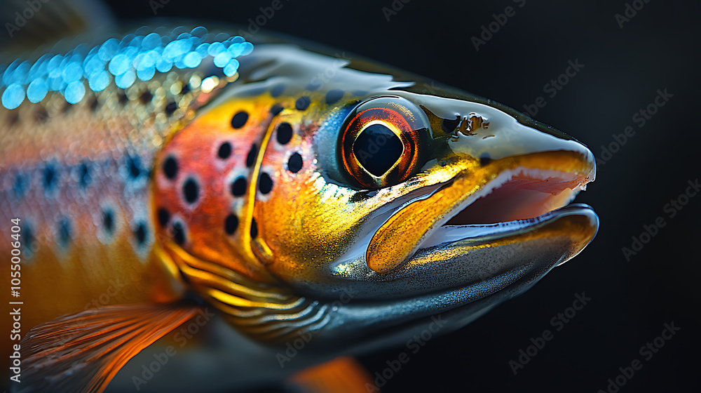 Vibrant Close Up of a Colorful Fish AI generated Vibrant Close Up of a Colorful Fish AI generated