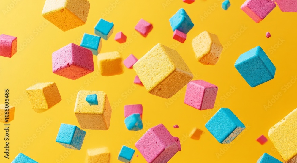 Colorful Geometric Cubes Colorful Geometric Cubes