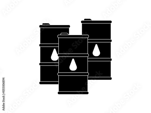 oil barrel icon, vector illustration isolated on white