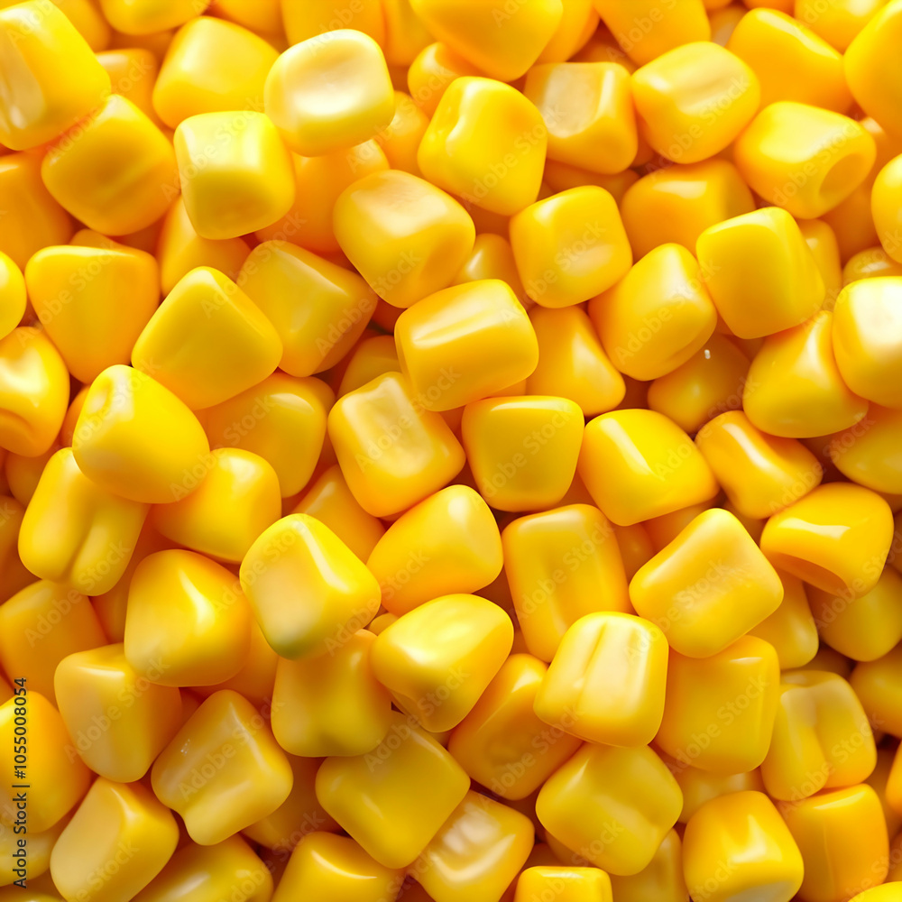 a pile of yellow sweet corn factory style candy a pile of yellow sweet corn factory style candy