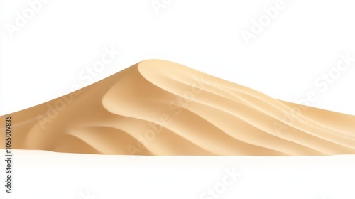 Vast sandy desert with soft rolling dunes in warm sunlight