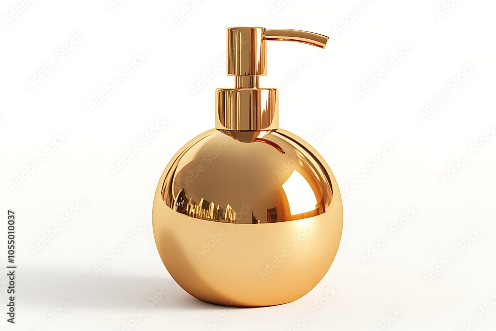 gold pump hand wash cosmetics bottle 3d rendering gold pump hand wash cosmetics bottle 3d rendering