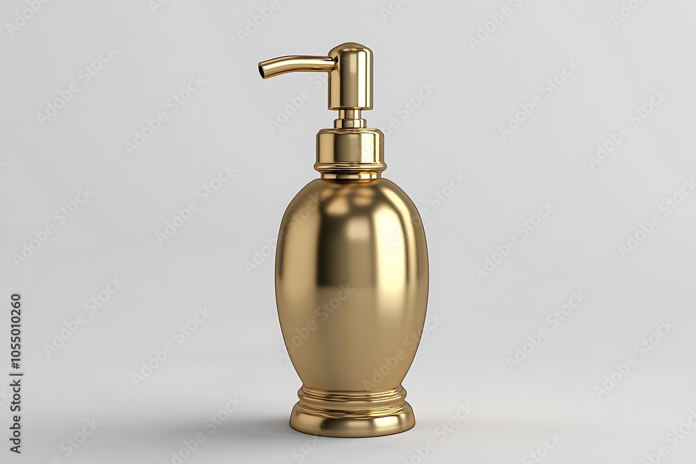 gold pump hand wash cosmetics bottle 3d rendering gold pump hand wash cosmetics bottle 3d rendering