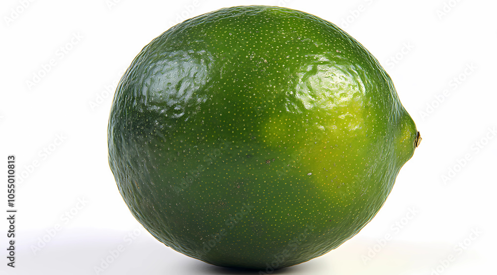 Refreshing Green Lime Against a Bright White Background: Capturing Zesty Vibrance Refreshing Green Lime Against a Bright White Background: Capturing Zesty Vibrance