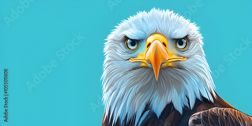 Majestic Bald Eagle Close-Up with Piercing Gaze