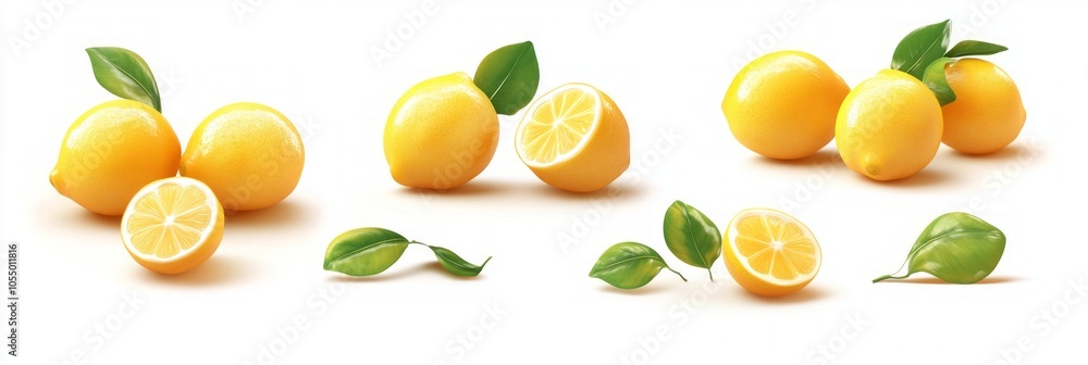 Vibrant Lemons and Leaves Vibrant Lemons and Leaves