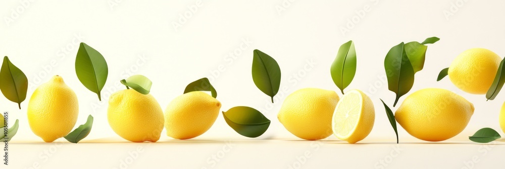 Vibrant Lemons and Leaves Vibrant Lemons and Leaves
