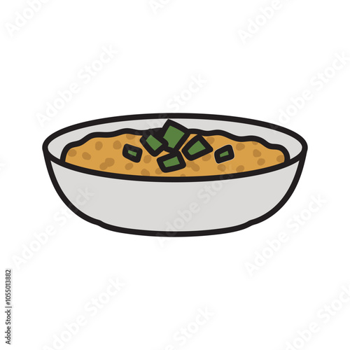 Indian Food Doodle Illustration - Dal