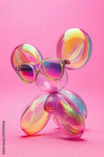 Holographic Balloon Animal with Sunglasses