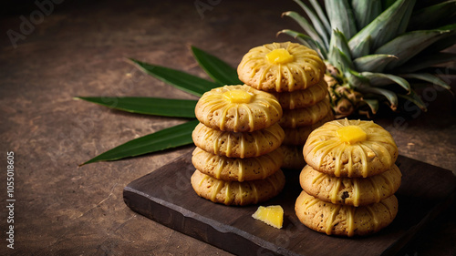 Delicious Nastar Cookiess or Indonesian Pineapple Cookies,  photo