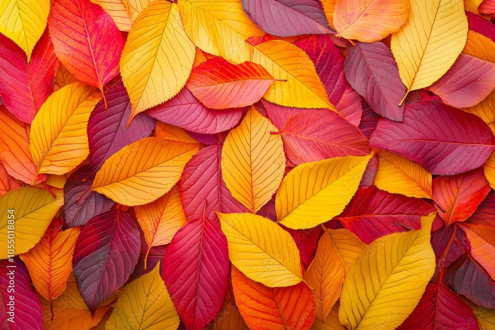 A pile of colorful autumn leaves, ranging from deep reds to bright yellows and oranges, scattered on the ground. The colors contrast with each other in an artistic display. A pile of colorful autumn leaves, ranging from deep reds to bright yellows and oranges, scattered on the ground. The colors contrast with each other in an artistic display.