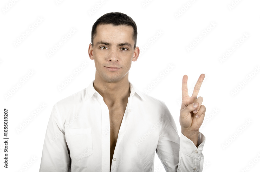 Young attractive student posing in studio. Young attractive student posing in studio.