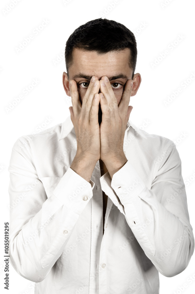 Headache and migraine. Young attractive man. Headache and migraine. Young attractive man.