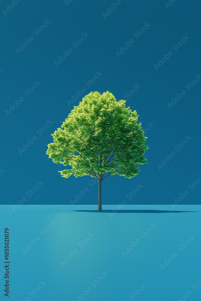 A single, bright green tree icon on a solid blue background, symbolizing deforestation awareness. A single, bright green tree icon on a solid blue background, symbolizing deforestation awareness.