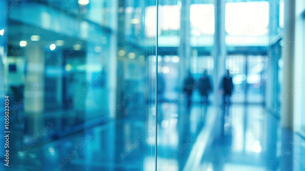 Blurred Interior of a Modern Office Building Blurred Interior of a Modern Office Building