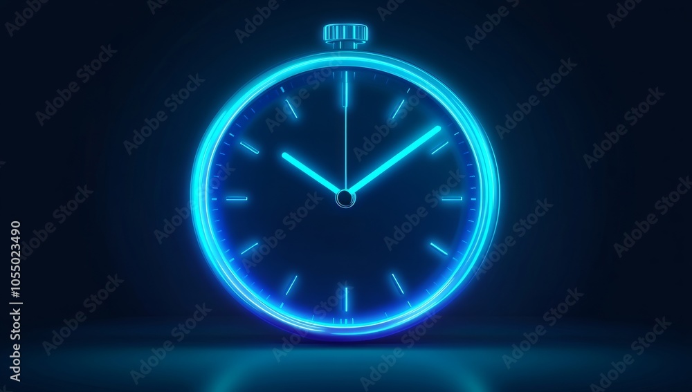 Glowing Neon Digital Clock Glowing Neon Digital Clock