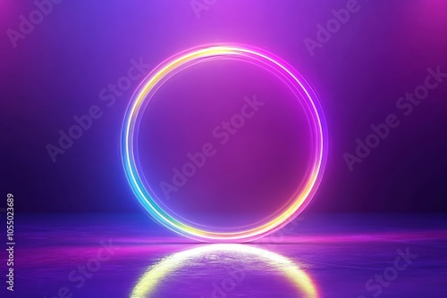 Vibrant Neon Circle Graphic