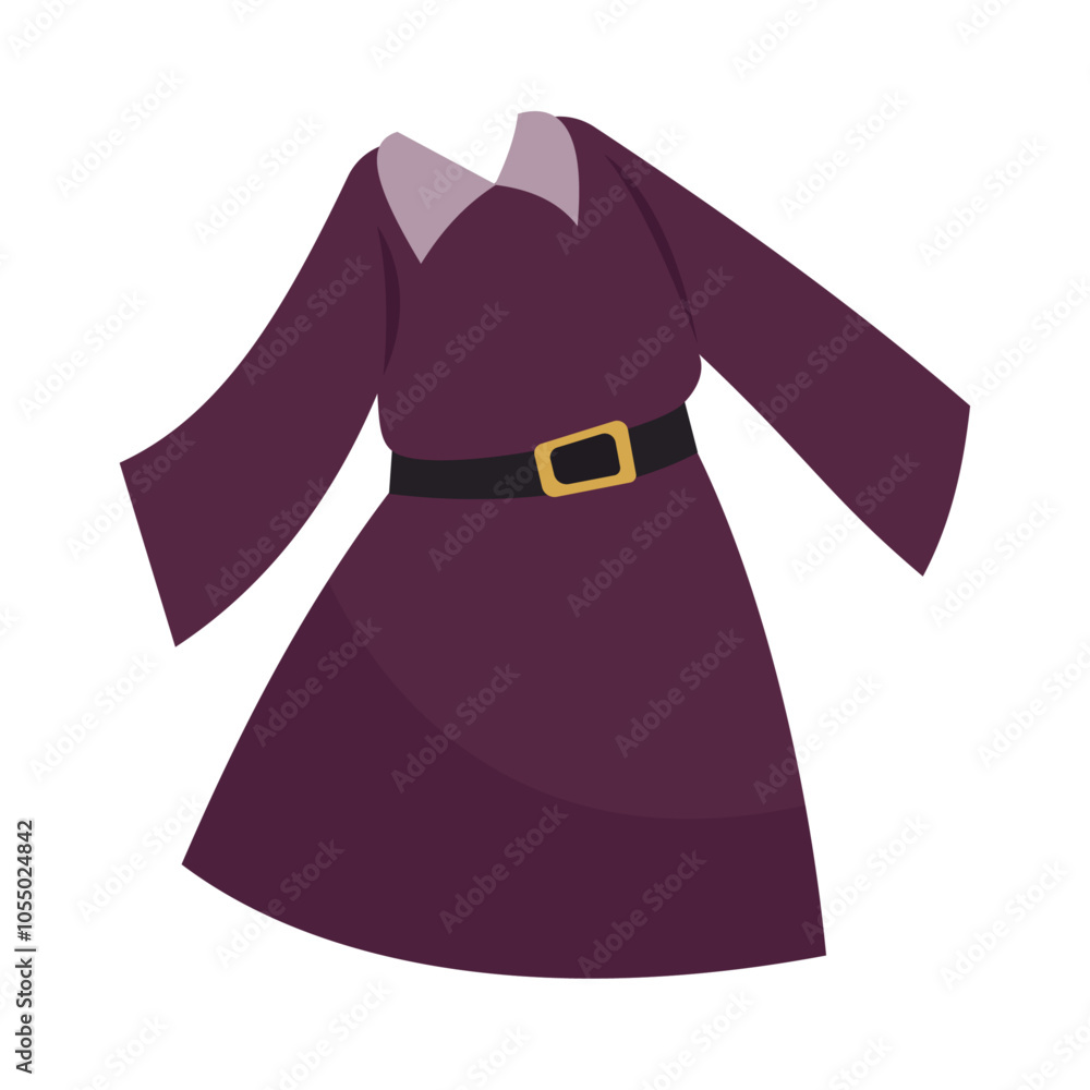 Long purple dress flowing elegantly for special occasion on white Long purple dress flowing elegantly for special occasion on white