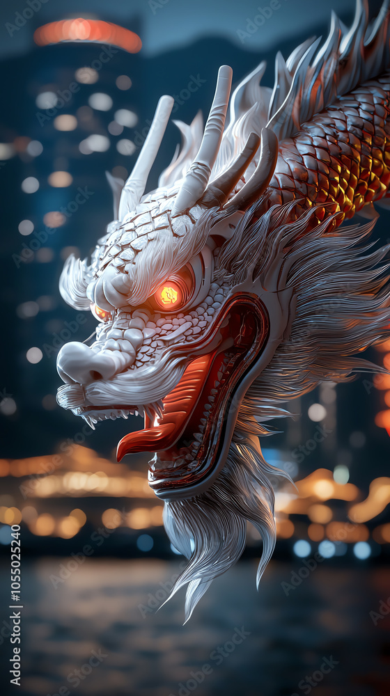 Spectacular glowing digital dragon festival a mesmerizing fusion of tradition and technology at night Spectacular glowing digital dragon festival a mesmerizing fusion of tradition and technology at night