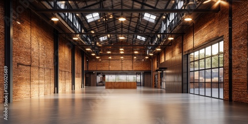 Industrial Loft Space with Brick Walls