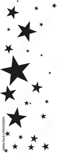Cartolina con stelline nere