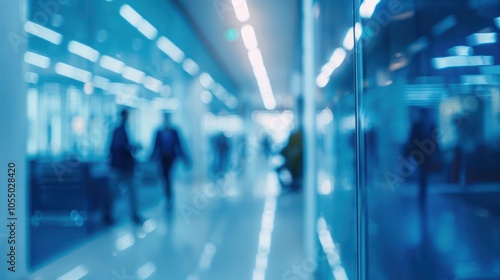 Blurred Hallway with Blue Tints