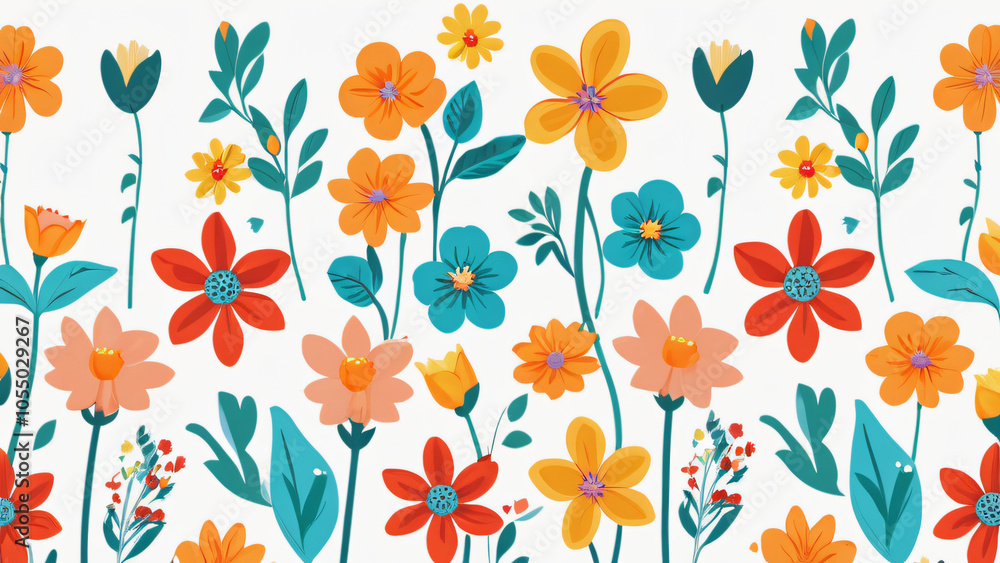 seamless background with flowers seamless background with flowers